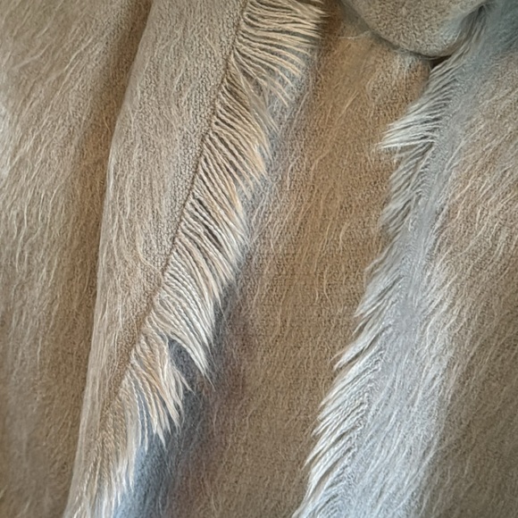 Free With $25 Purchase Gray/Silver Textured Scarf-17x79-Acrylic-Raw Edge-EUC - Picture 4 of 15